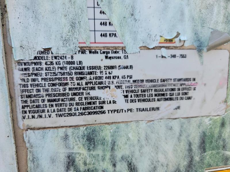 2012 Wells Cargo Enclosed Cargo Trailer