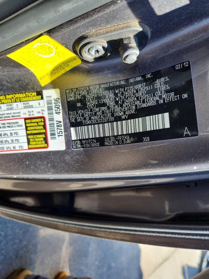 2012 Toyota Sienna