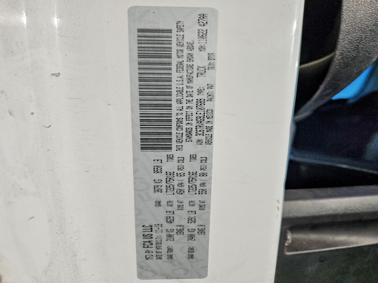 2020 Dodge RAM Promaster 1500 Delivery Van
