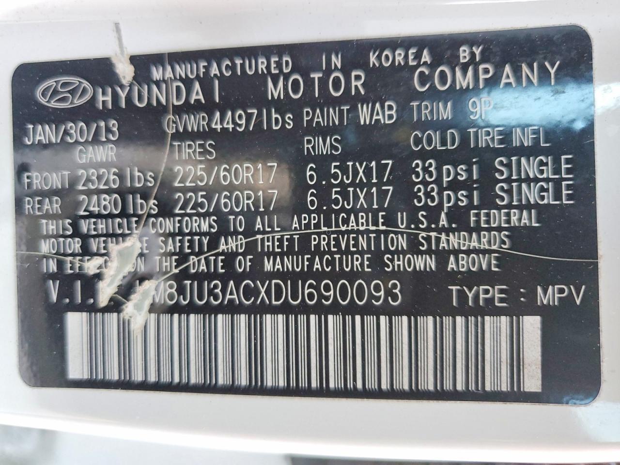 2013 Hyundai Tucson gls