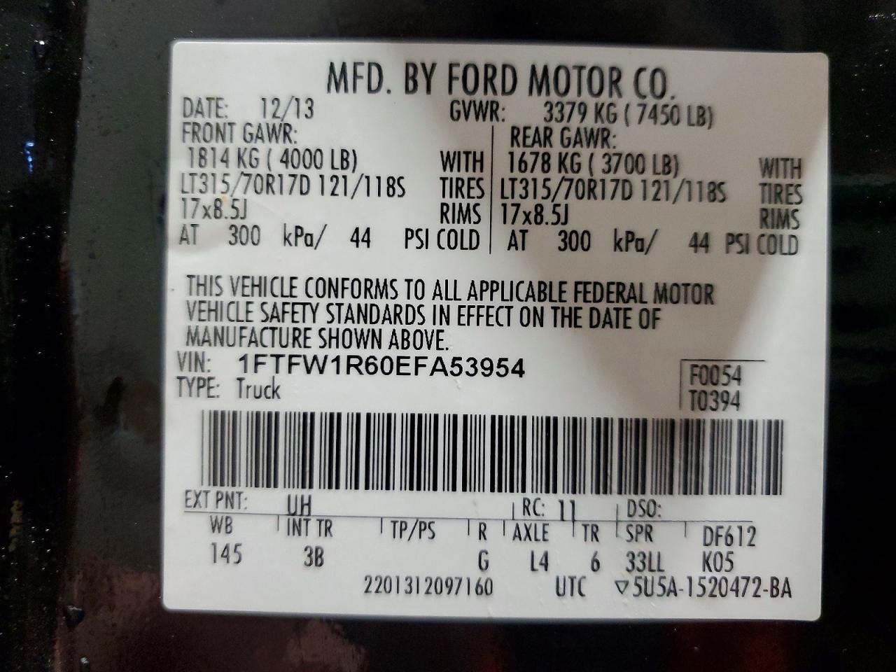 2014 Ford F150 SVT Raptor