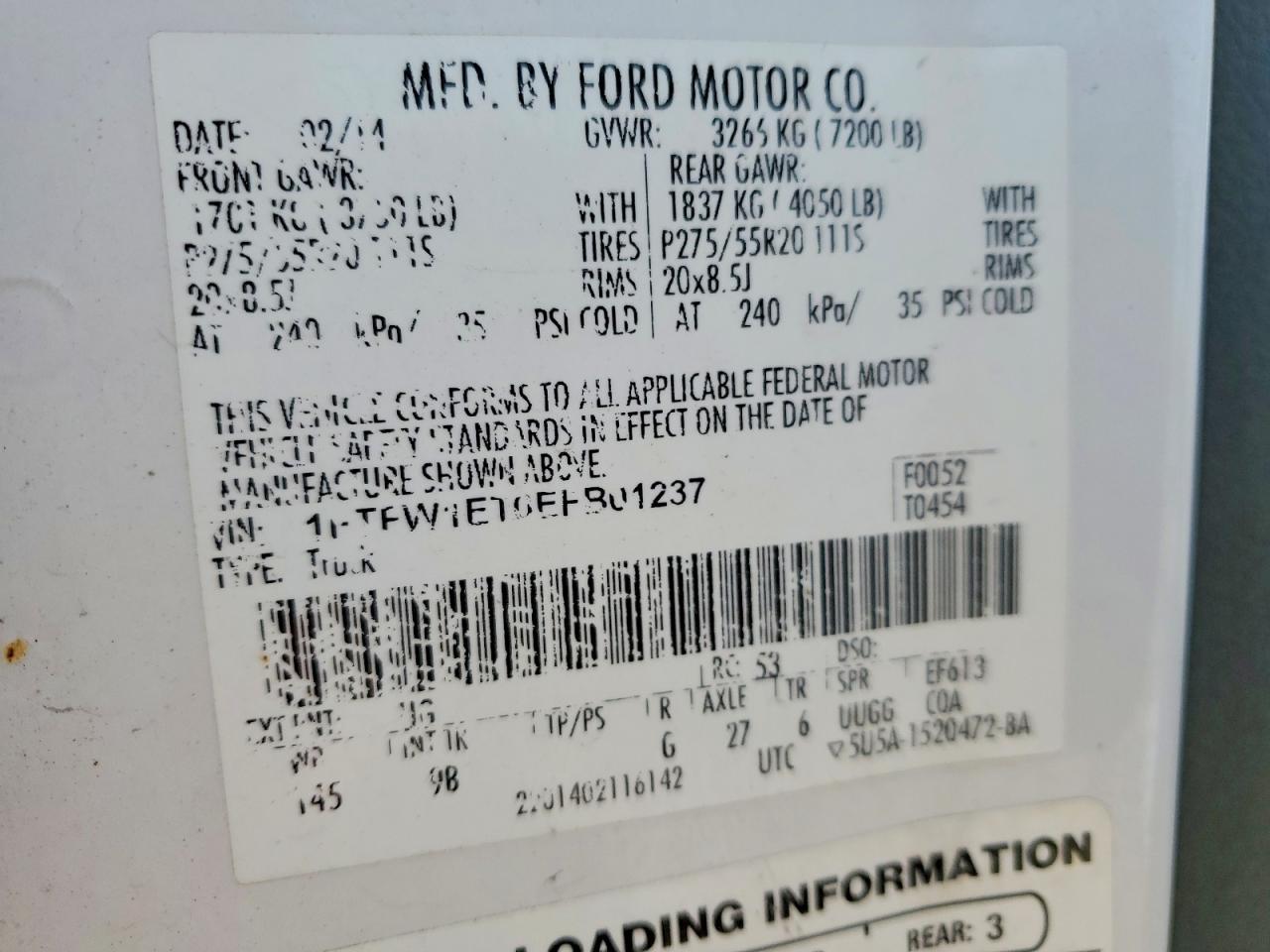 2014 Ford F150 Supercrew