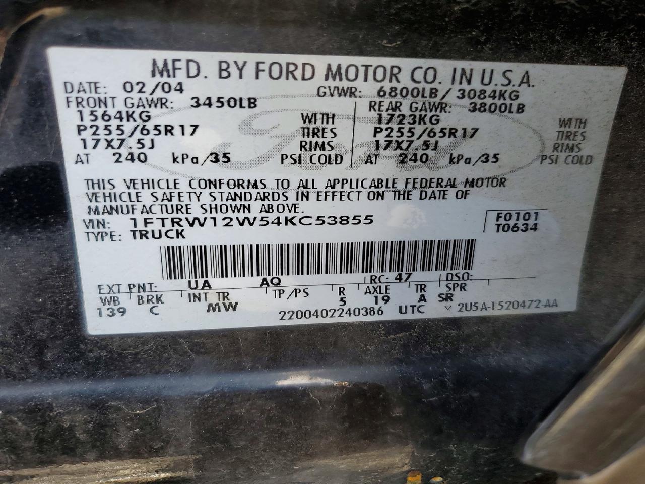 2004 Ford F150 Supercrew