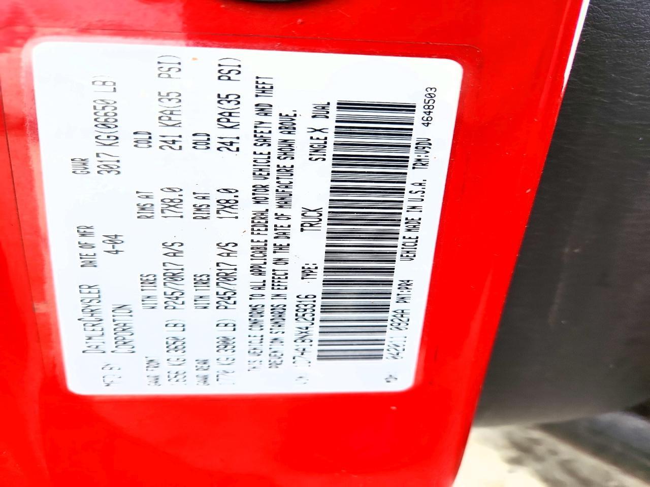 2004 Dodge RAM 1500 ST