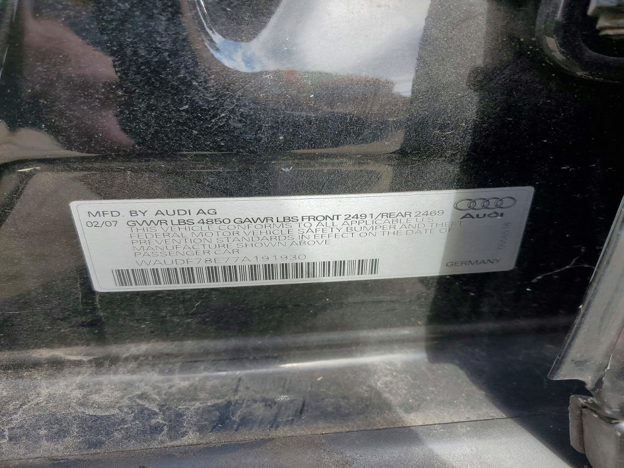 2007 Audi A4 2.0t Quattro