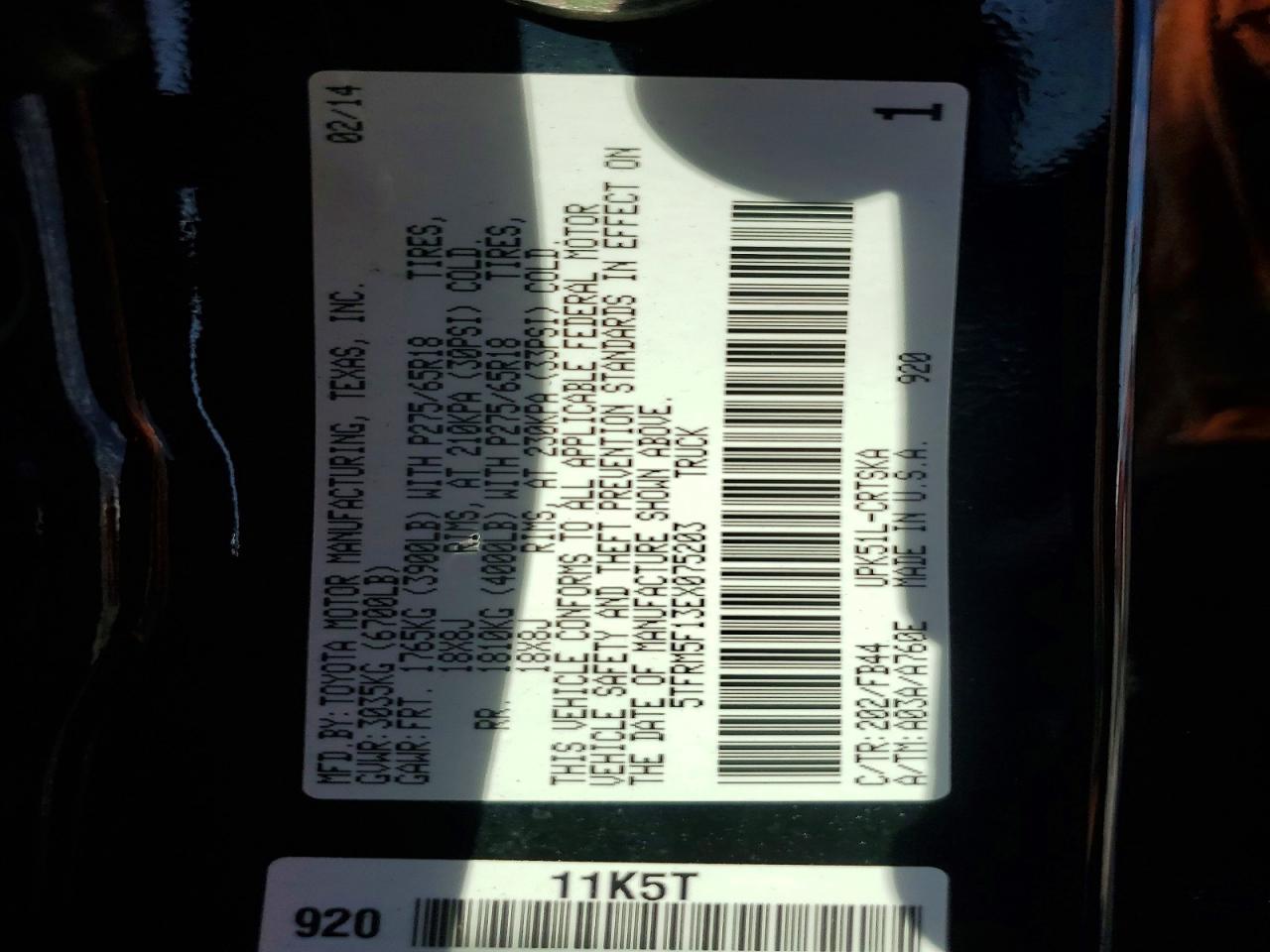 2014 Toyota Tundra SR5