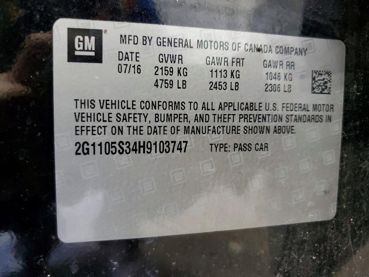 2017 Chevrolet Impala lt