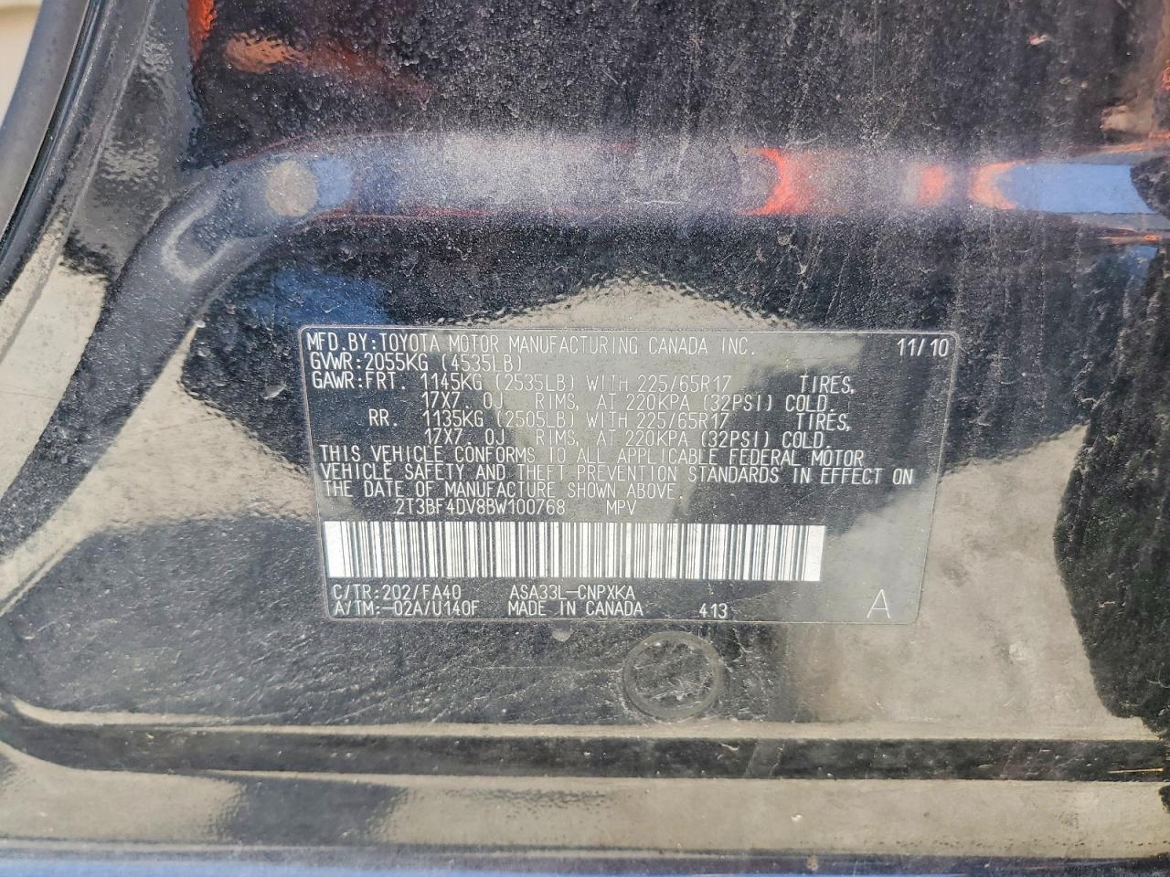 2011 Toyota Rav4 Base