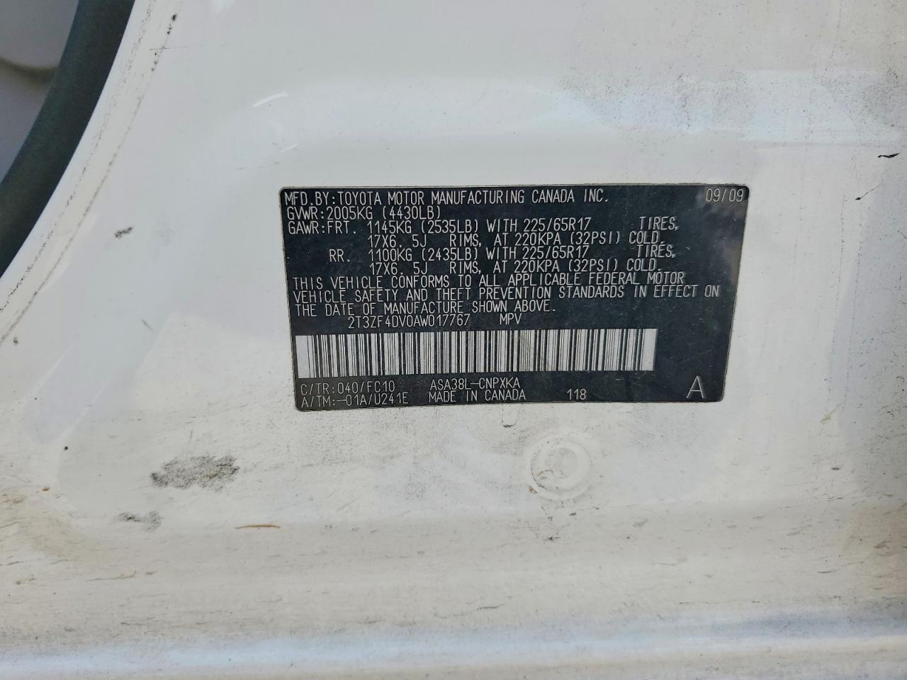 2010 Toyota Rav4 Base