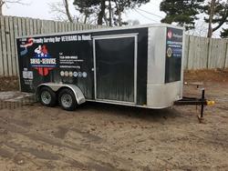 Salvage trucks for sale at Ham Lake, MN auction: 2021 Arising Industries 716VTRB Enclosed Cargo Trailer