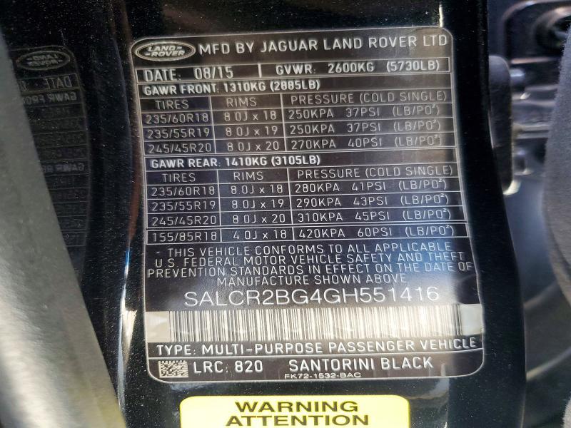 2016 Land Rover Discovery Sport hse