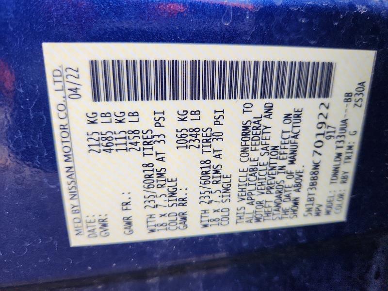 2022 Nissan Rogue sv