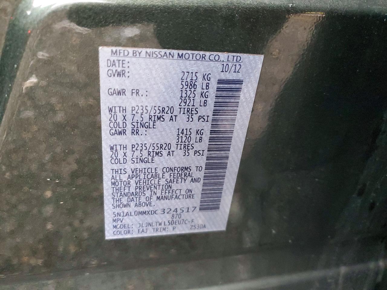 2013 Infiniti Jx35 Base