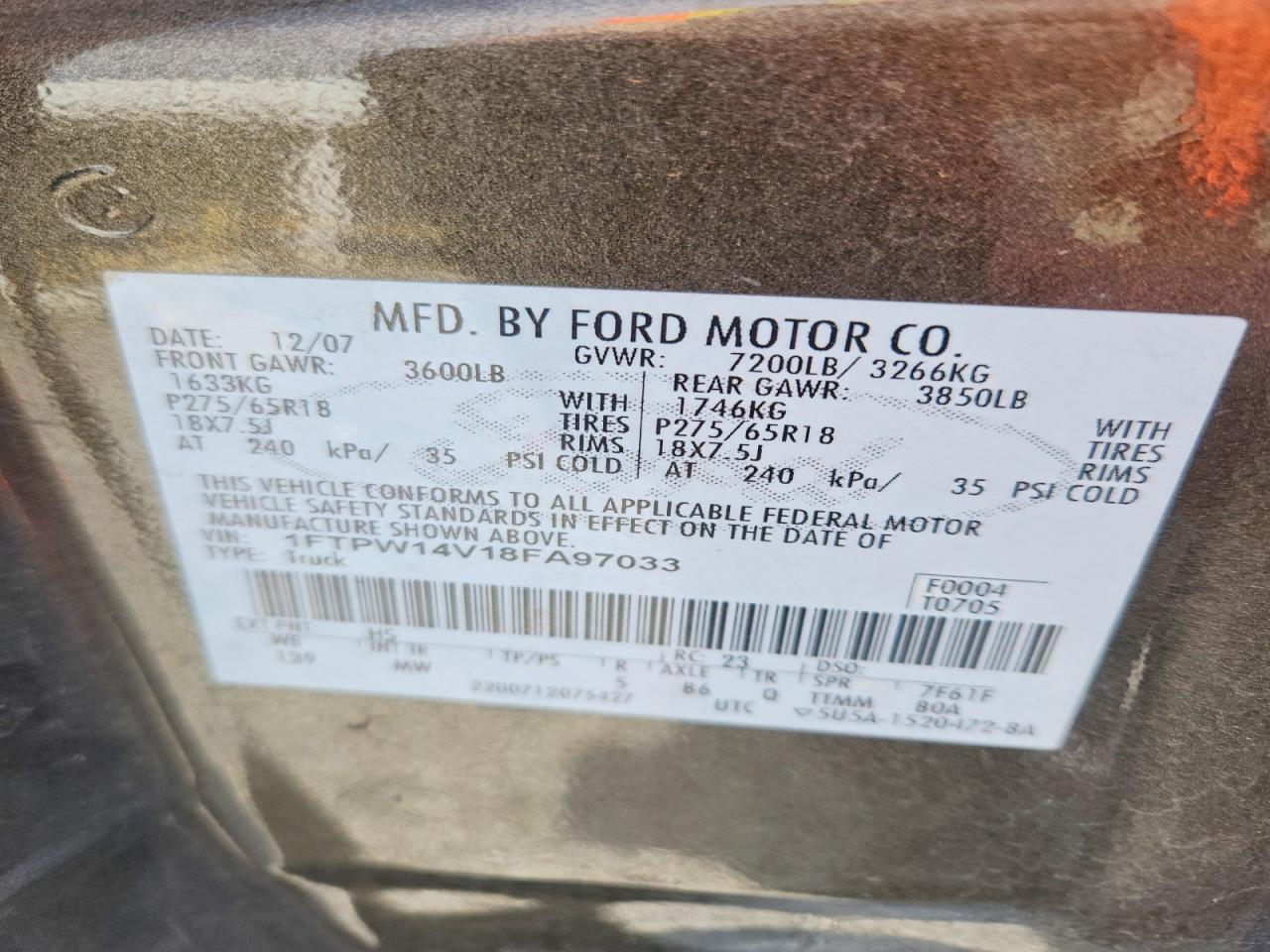 2008 Ford F150 Supercrew