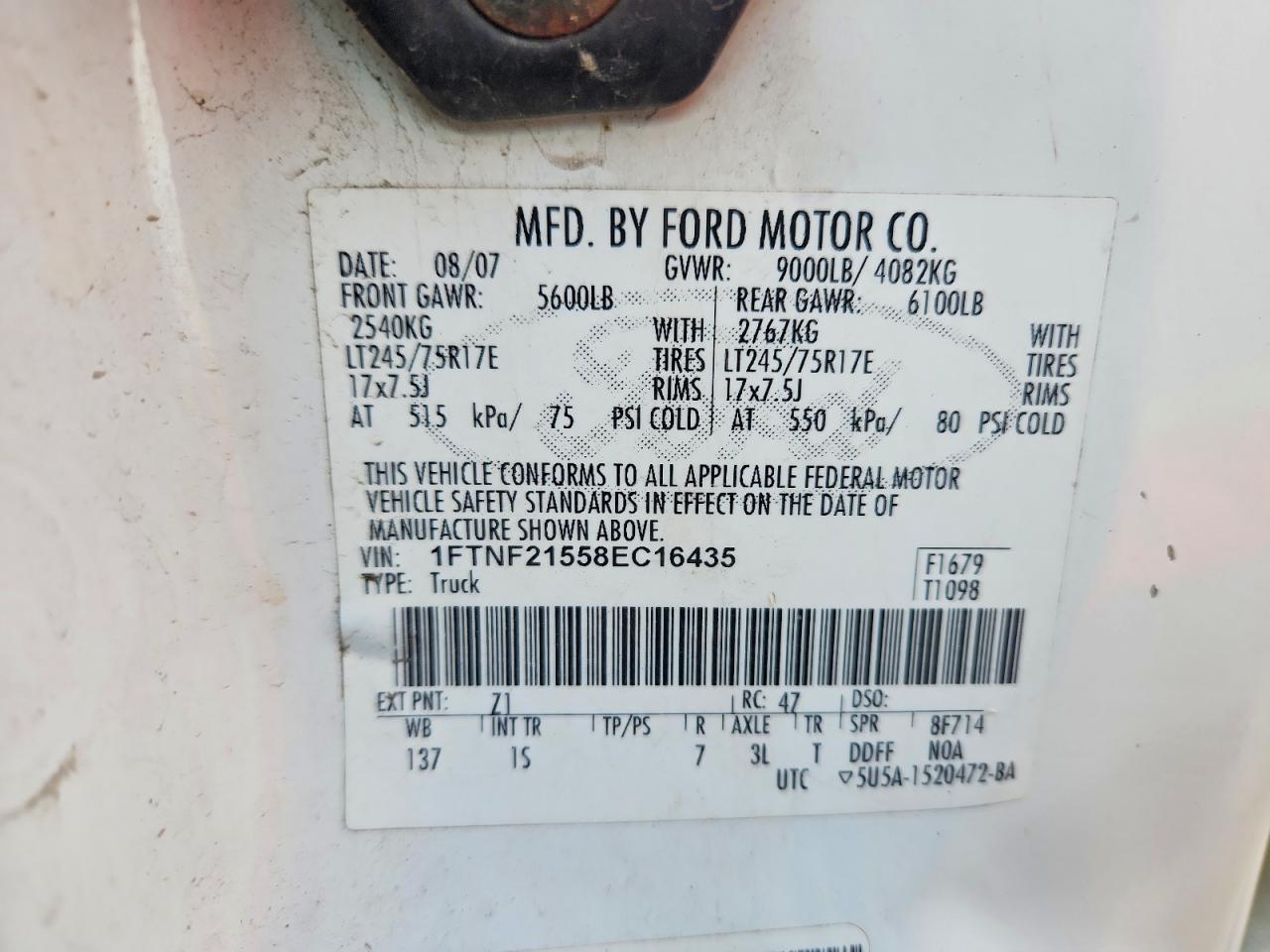 2008 Ford F250 Super Duty Flatbed Truck