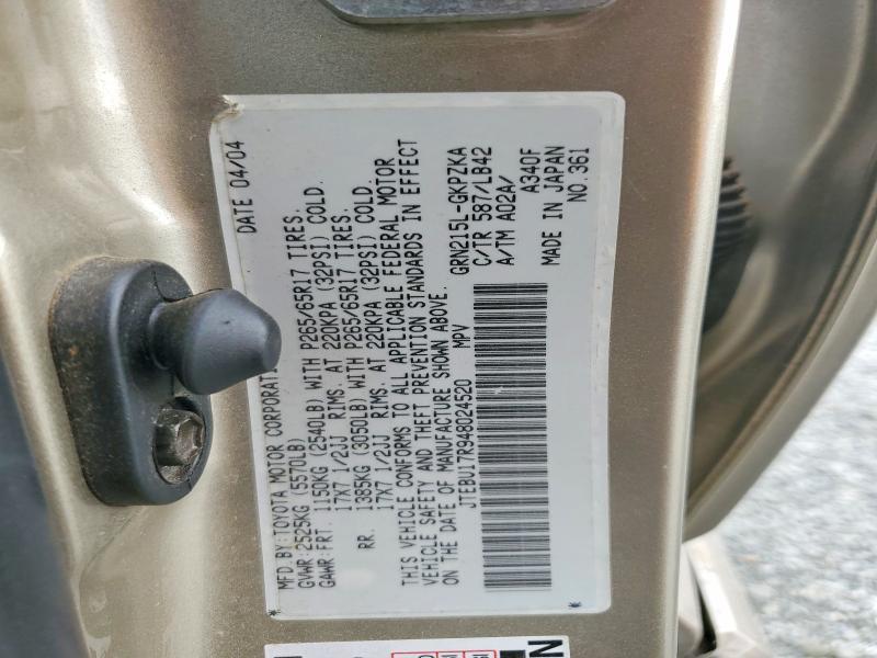 2004 Toyota 4runner Limited