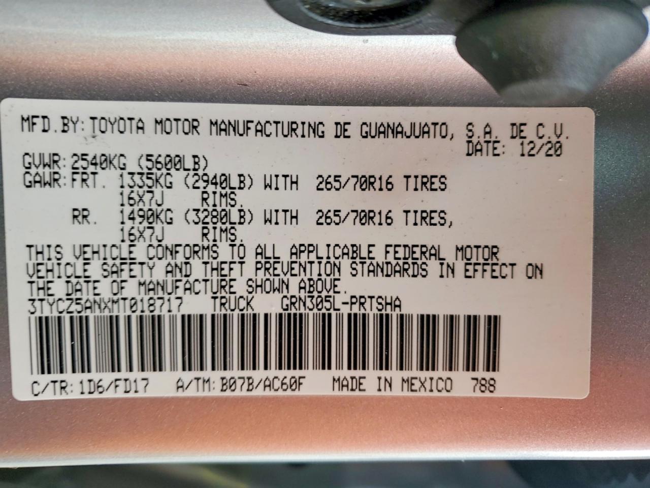 2021 Toyota Tacoma TRD OFF-Road