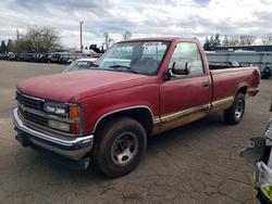 Salvage trucks for sale at Woodburn, OR auction: 1990 Chevrolet GMT-400 C1500