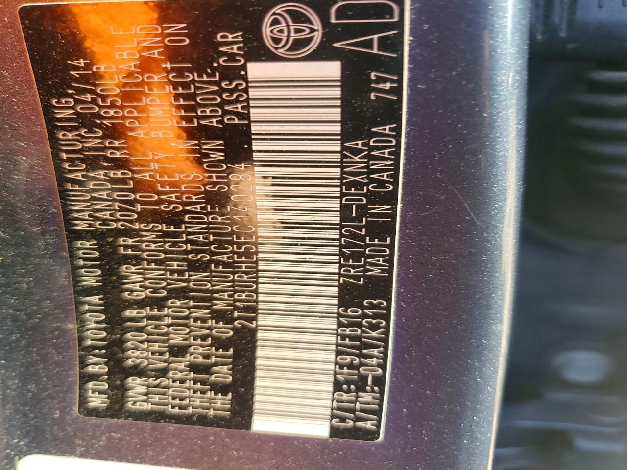 2014 Toyota Corolla le