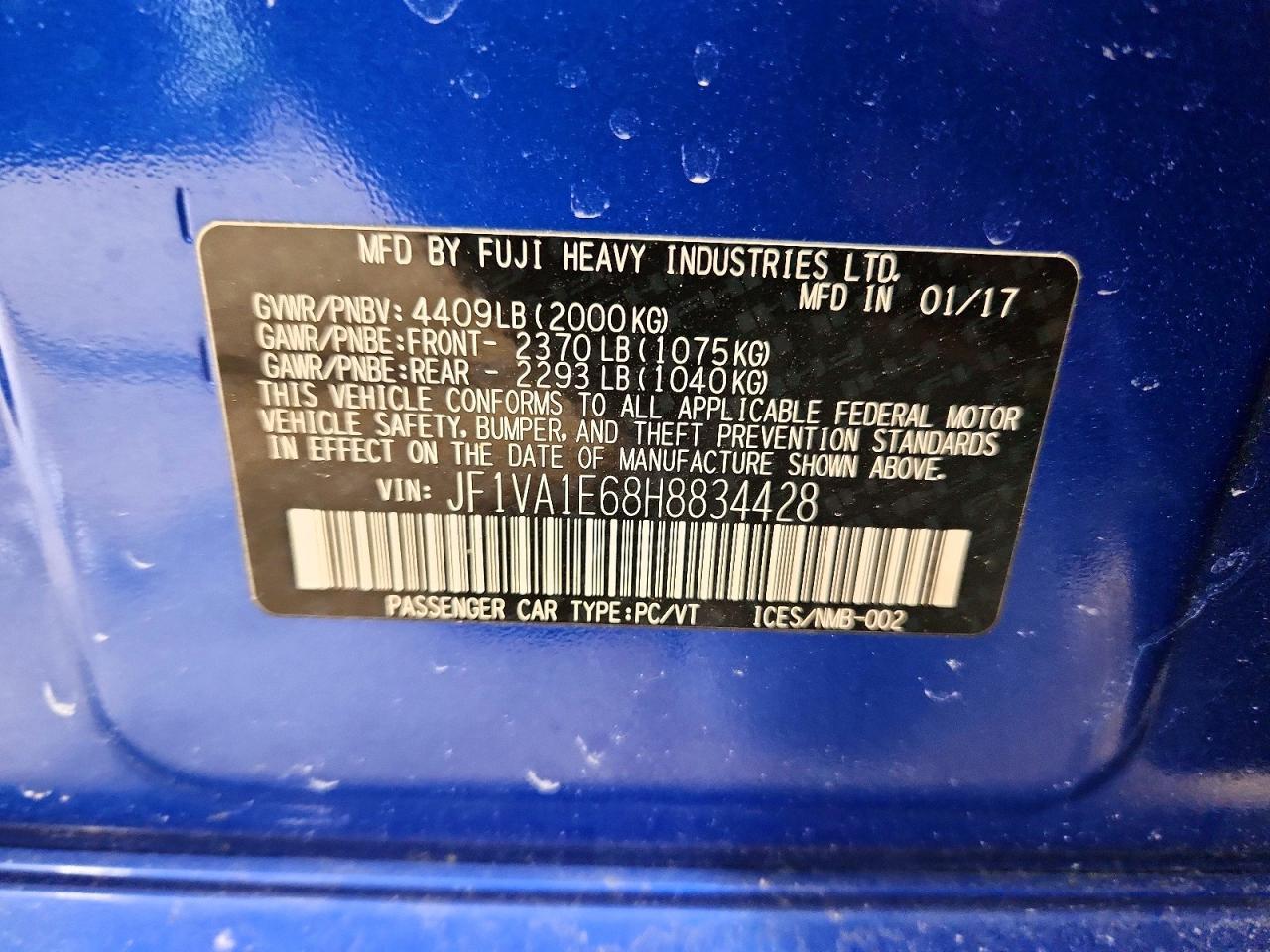 2017 Subaru Wrx Premium