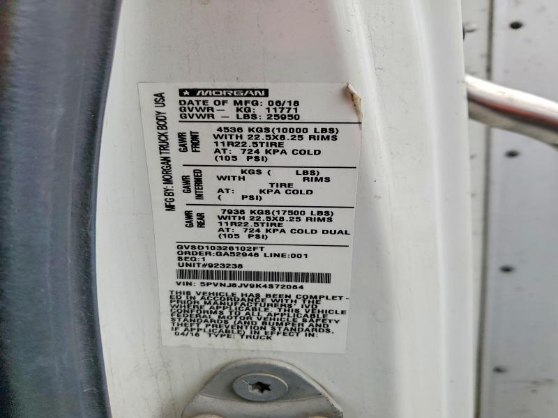 2019 Hino 258/268 BOX Truck