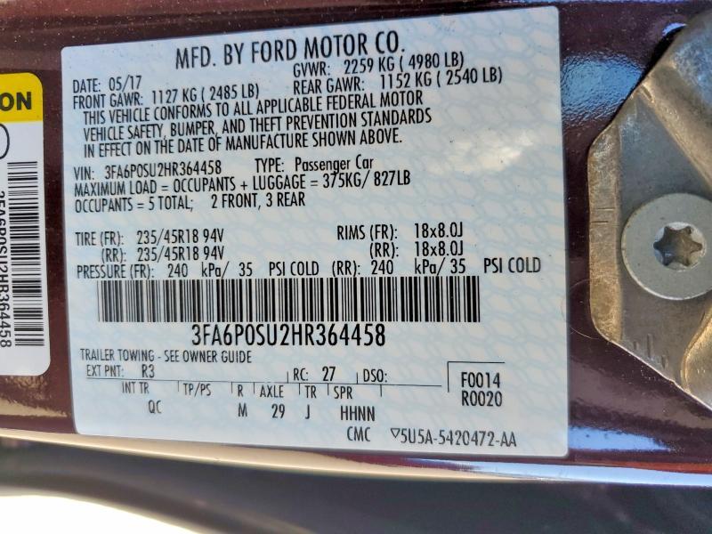 2017 Ford Fusion Titanium Phev