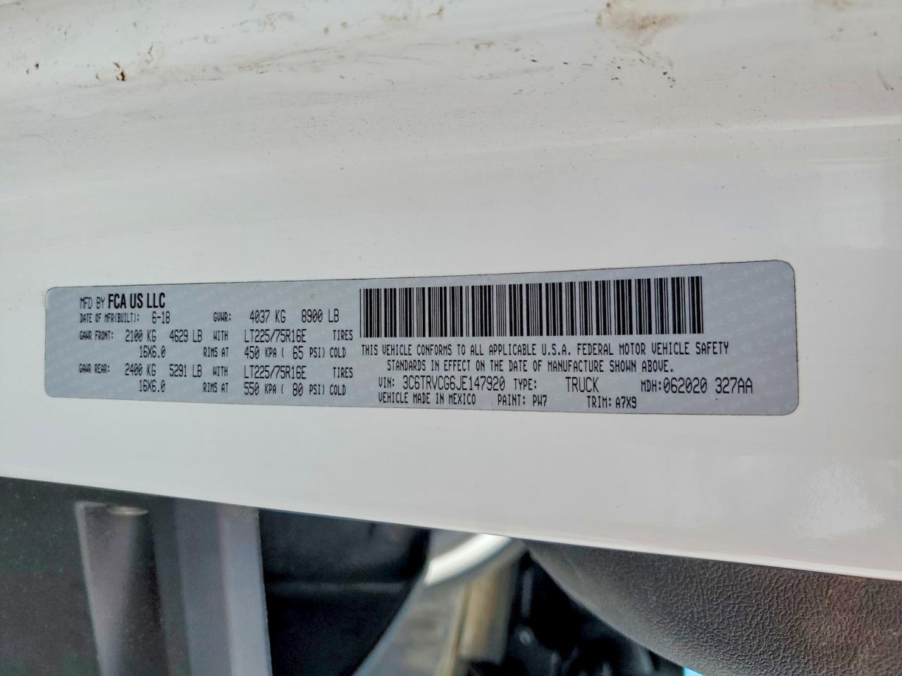 2018 Dodge Ram Promaster 2500 2500 High