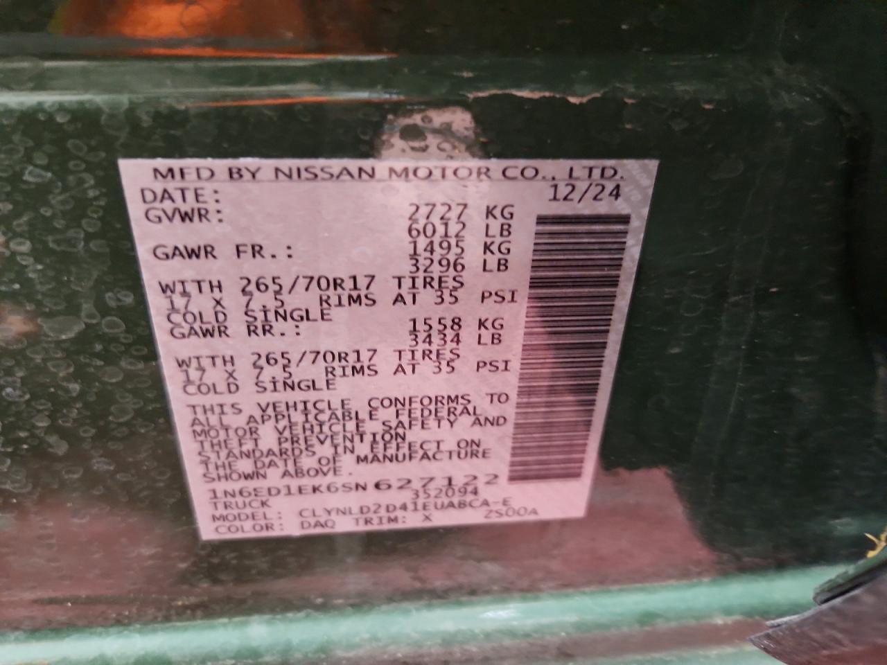 2025 Nissan Frontier PRO-4X