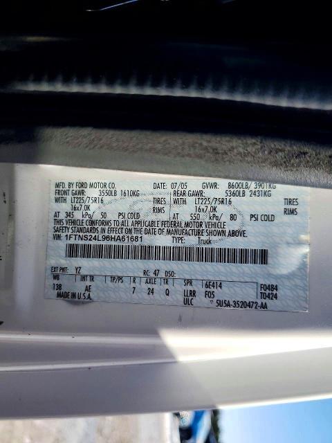 2006 Ford E250 Delivery Van