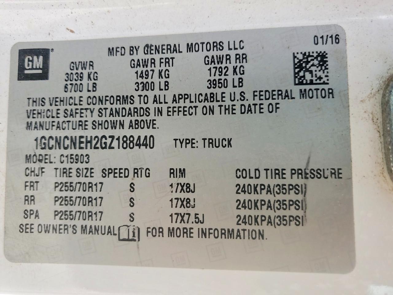 2016 Chevrolet Silverado C1500