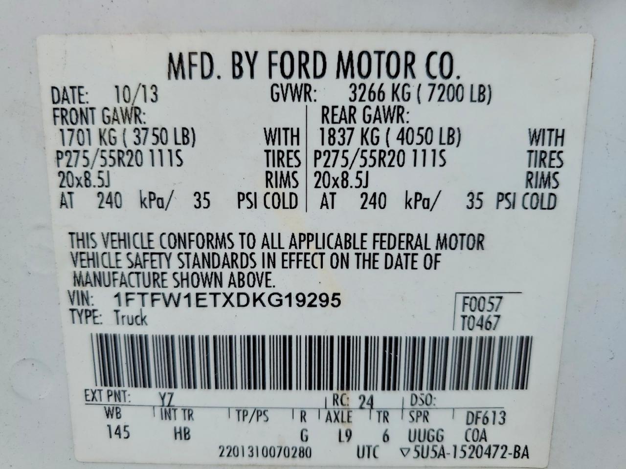 2013 Ford F150 Supercrew