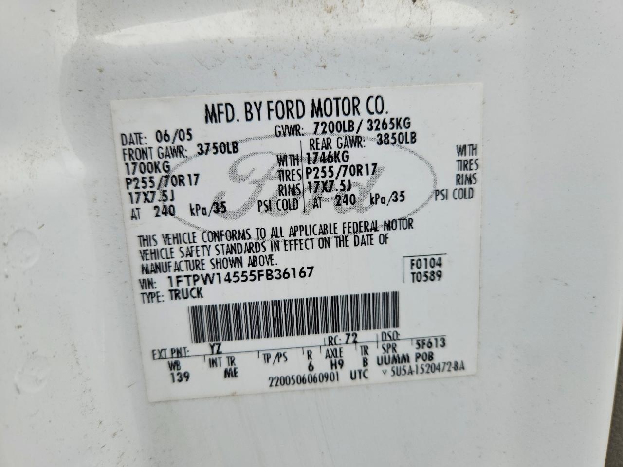 2005 Ford F150 Supercrew