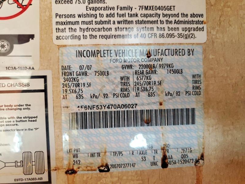 2007 Ford F550 Super Duty RV