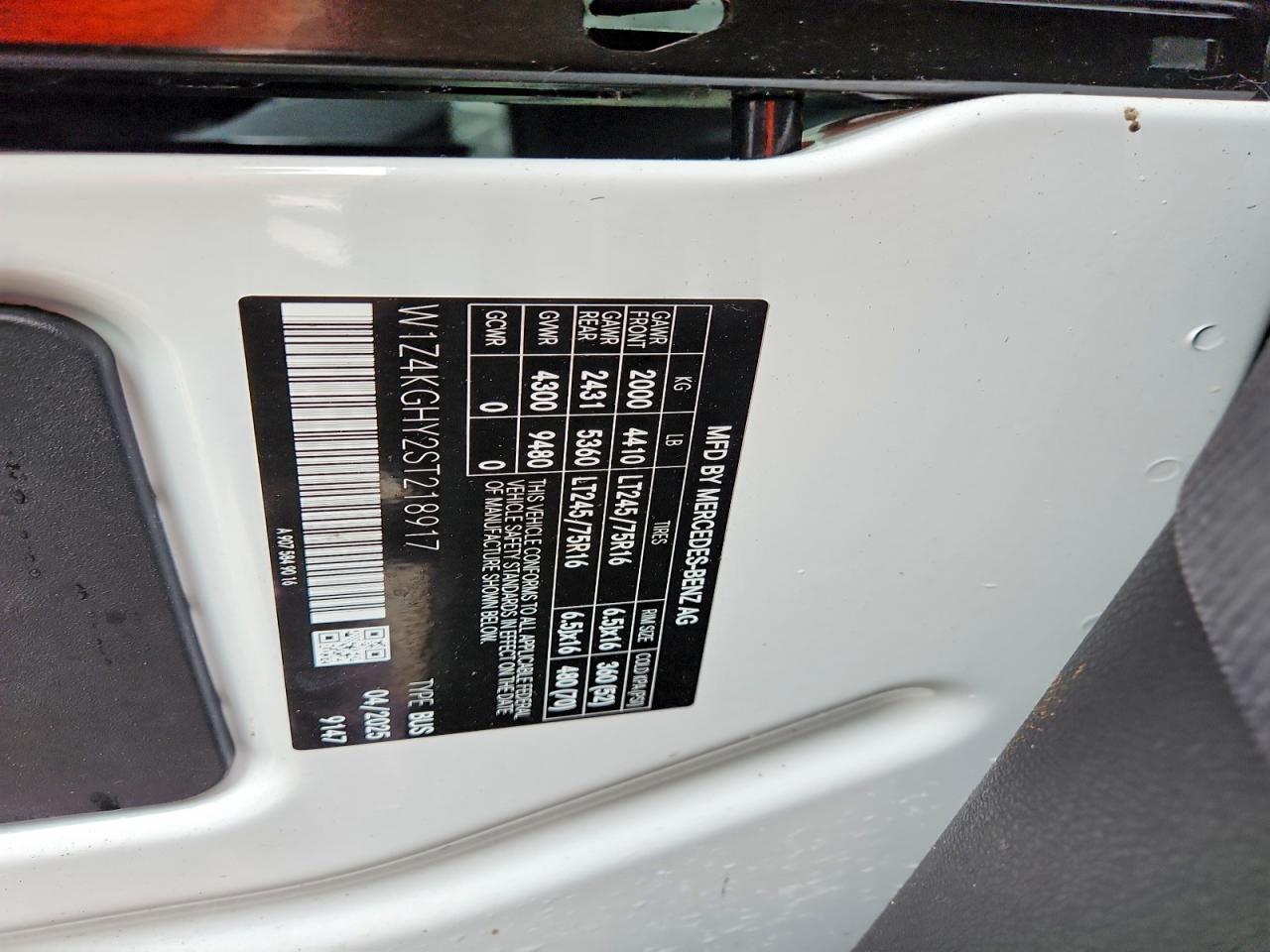 2025 Mercedes-Benz Sprinter 2500
