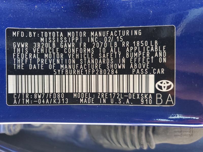 2015 Toyota Corolla s Plus