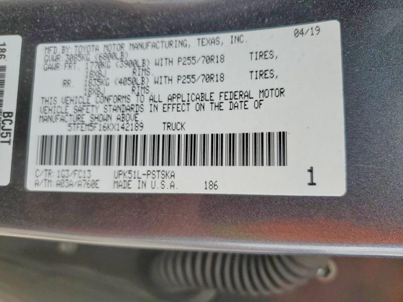 2019 Toyota Tundra SR5