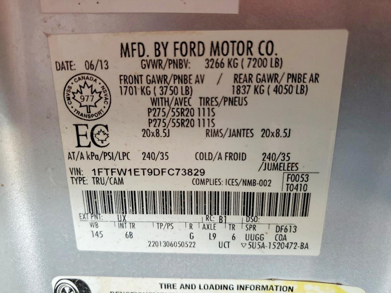 2013 Ford F150 Supercrew