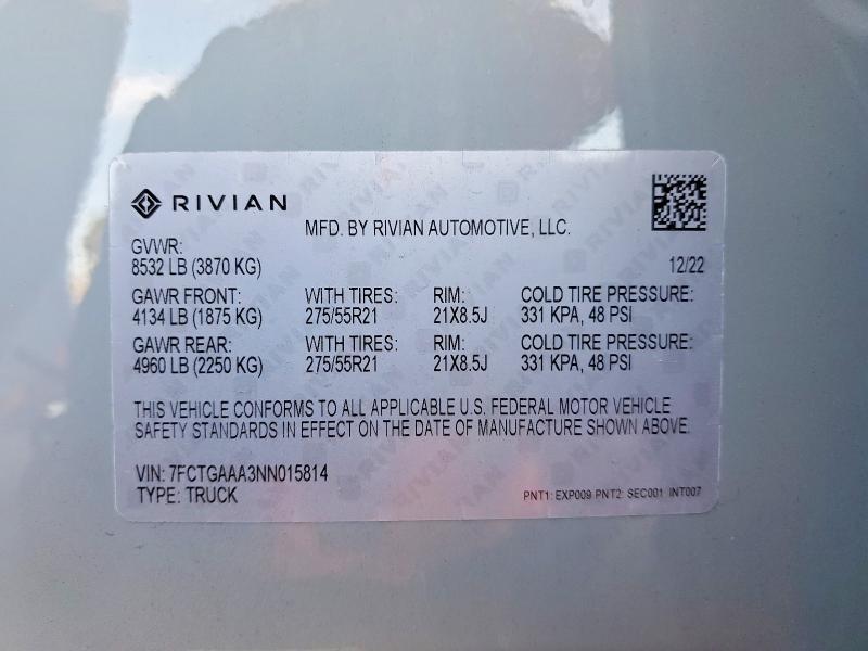 2022 Rivian R1T Adventure