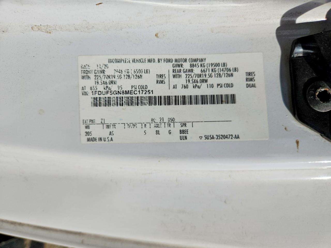 2021 Ford F550 Super Duty Crane Truck