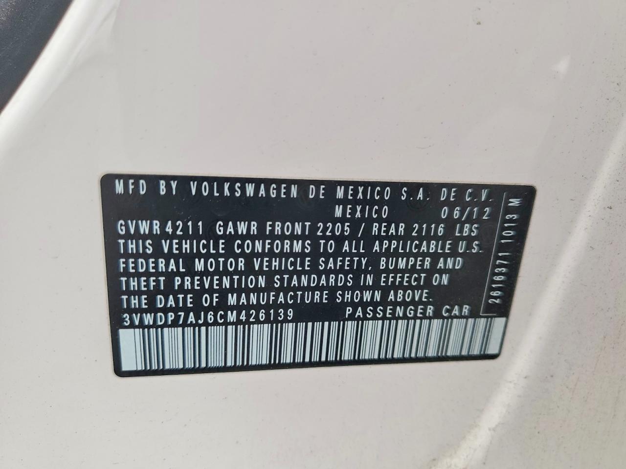 2012 Volkswagen Jetta se