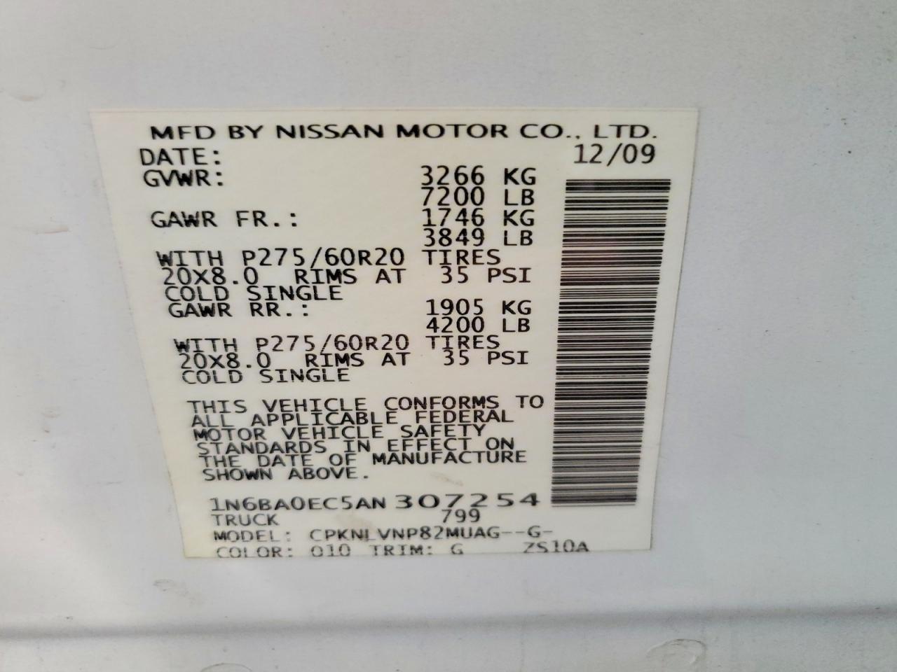 2010 Nissan Titan SE