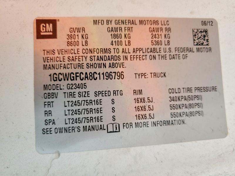 2012 Chevrolet Express 2500 Utility / Service van