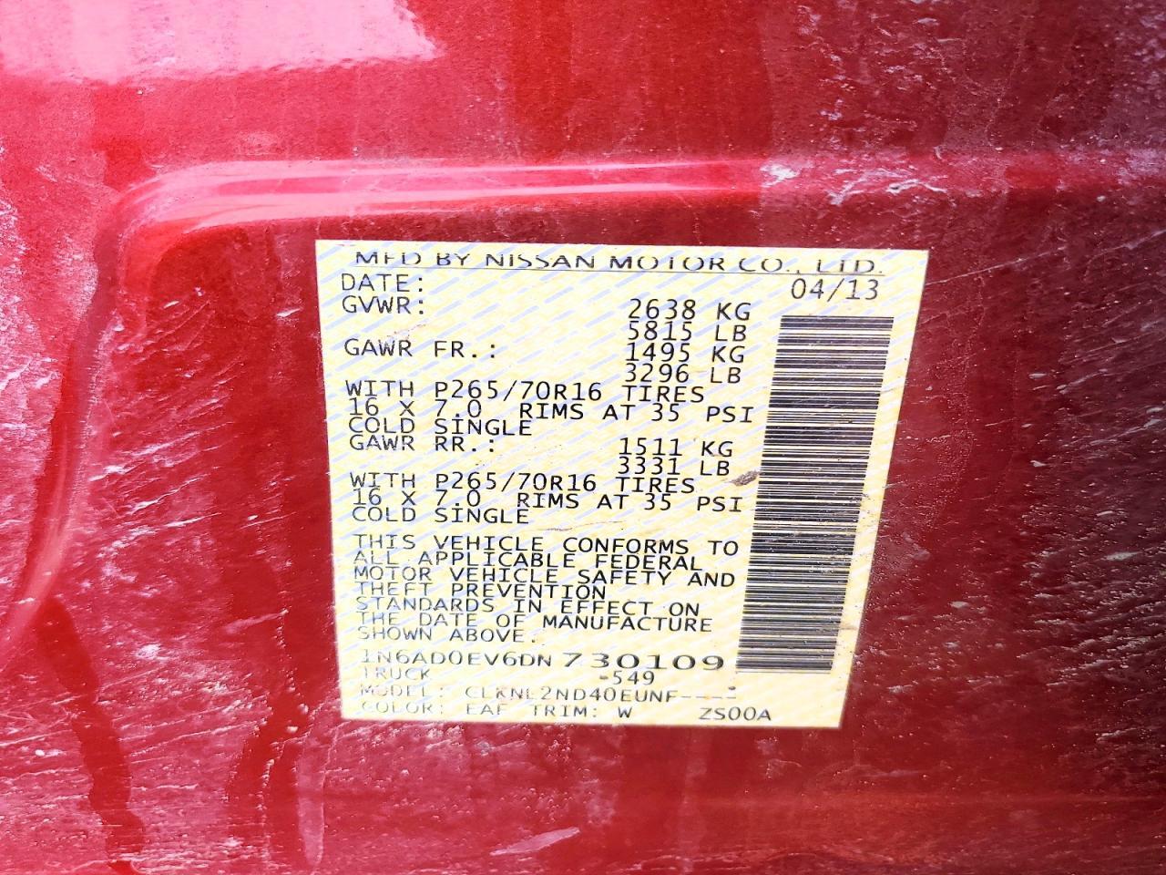 2013 Nissan Frontier S