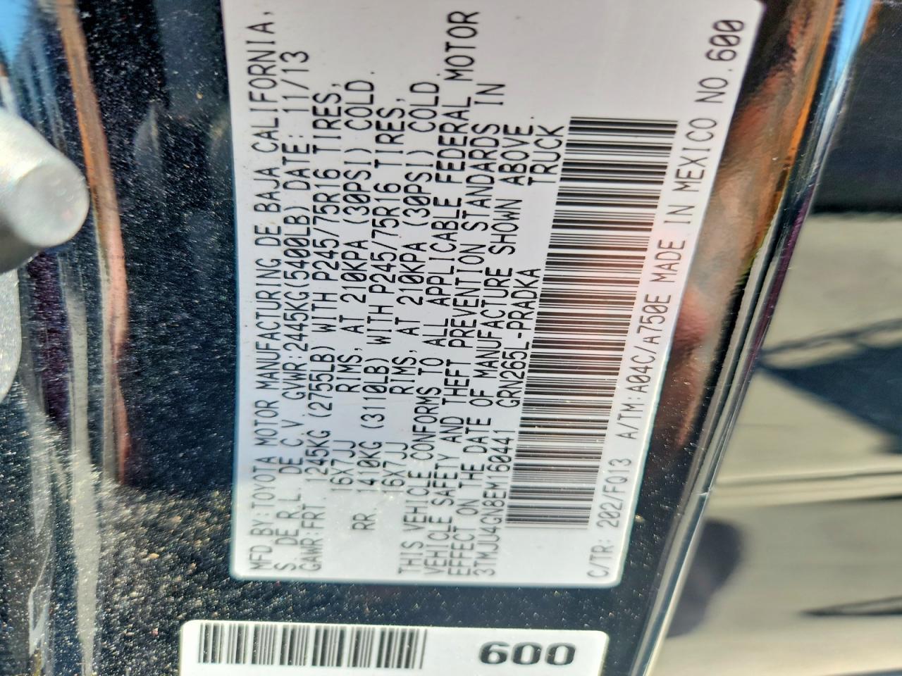 2014 Toyota Tacoma Prerunner V6