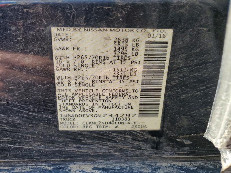 2016 Nissan Frontier sv