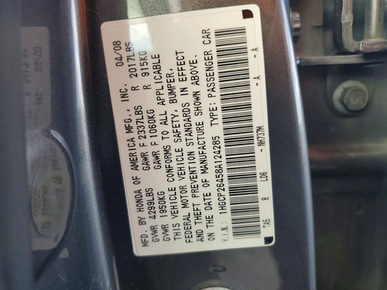 2008 Honda Accord lxp