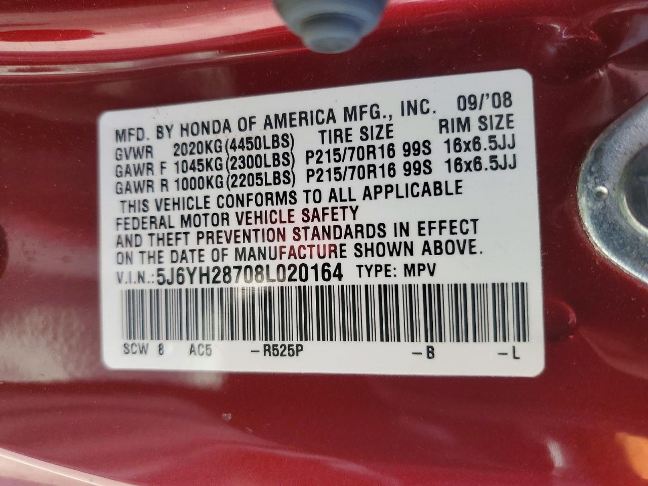 2008 Honda Element ex