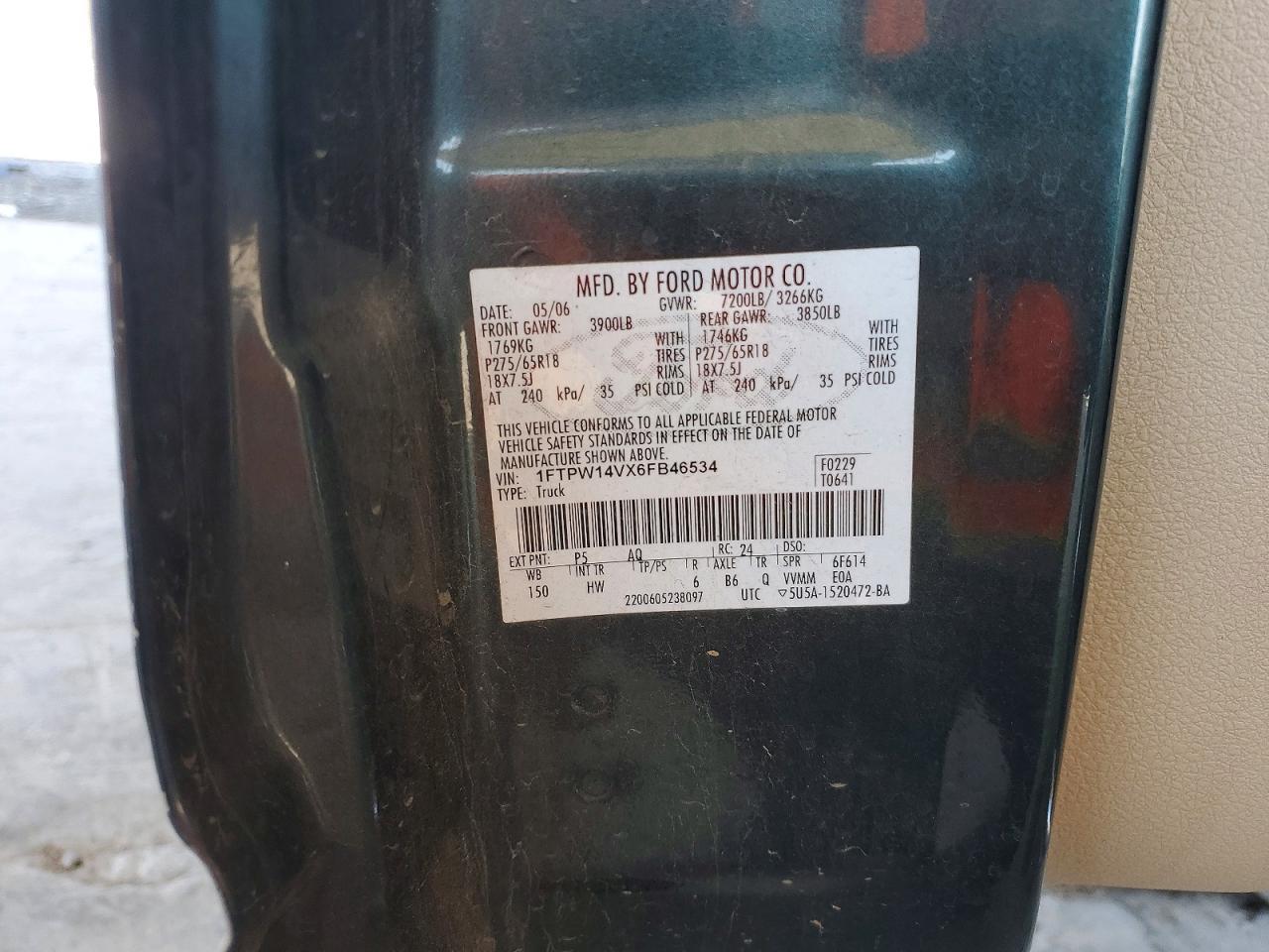 2006 Ford F150 Supercrew