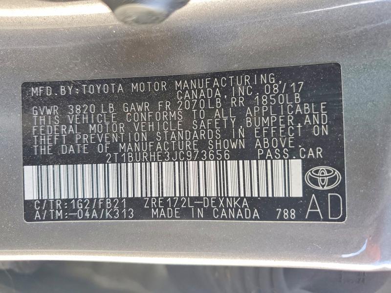 2018 Toyota Corolla le