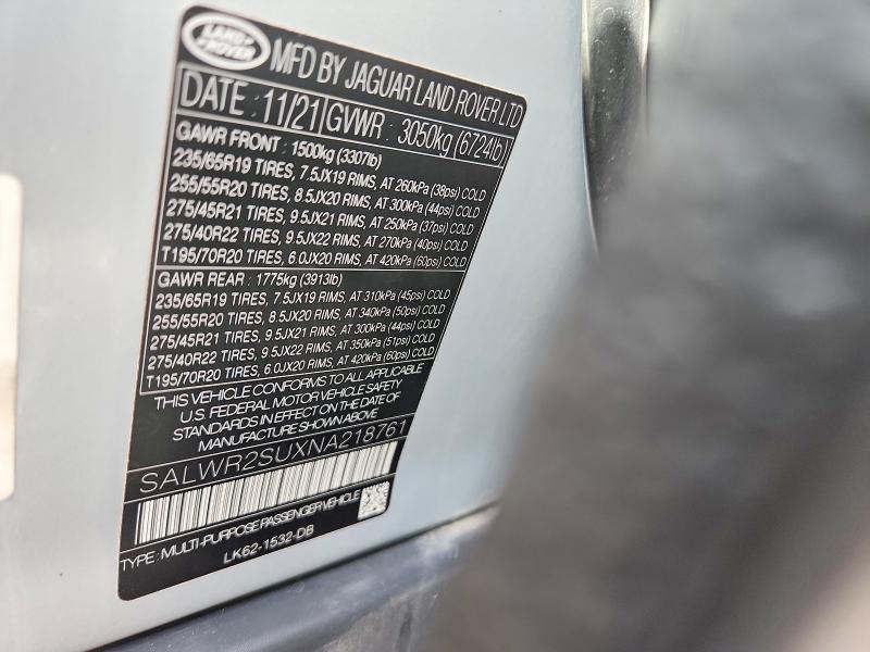 2022 Land Rover Range Rover Sport hse Silver Edition